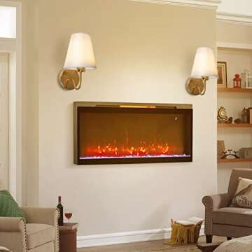 Adust Antique Brass Wall Sconces Lighting Fixture, E26 Industrial Vintage Gold Wall Light Set of 2 Pack Wall Lamp Bathroom Decor for Bedroom Living Room, Brass Finish Sconces