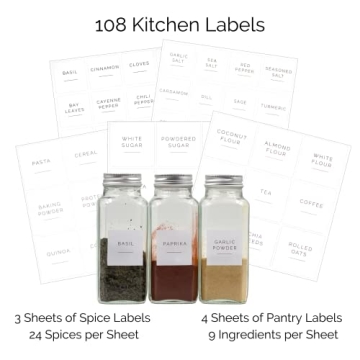 Brave November Kitchen Pantry Labels & Spice Labels Set