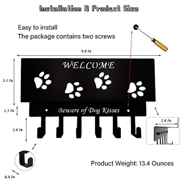 Dog Leash Holder for Stylish Pet Organization and Decor