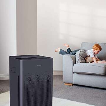 WINIX AM80 Air Purifier for Home Large Room Up to 1740 Ft² in 1 Hr With Air Quality Monitor, True HEPA, Advanced Odor Control Carbon Filter and Auto Mode, Captures Pet Allergies, Smoke, Dust