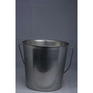 Indipets Stainless Steel Bucket for Pets - Durable & Safe