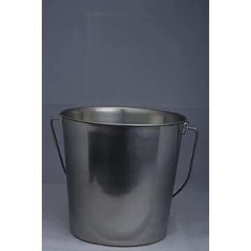 Indipets Stainless Steel Bucket for Pets - Durable & Safe