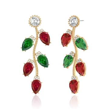 CLASSYZINT Christmas Earrings for Women, Christmas Light Dangle Earrings Christmas Jewelry for Women...