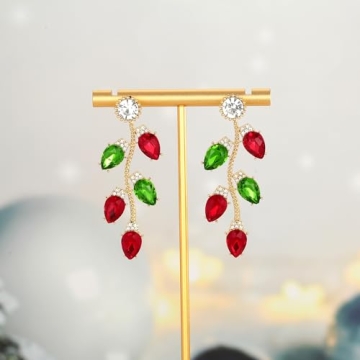 CLASSYZINT Christmas Earrings for Women, Christmas Light Dangle Earrings Christmas Jewelry for Women Christmas Earrings Christmas Gifts
