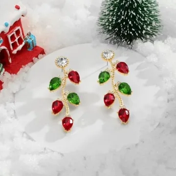 CLASSYZINT Christmas Earrings for Women, Christmas Light Dangle Earrings Christmas Jewelry for Women Christmas Earrings Christmas Gifts