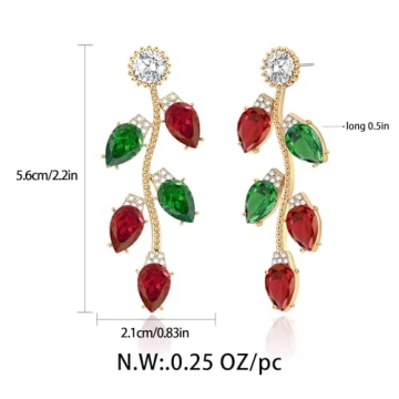 CLASSYZINT Christmas Earrings for Women, Christmas Light Dangle Earrings Christmas Jewelry for Women Christmas Earrings Christmas Gifts