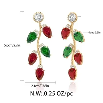 CLASSYZINT Christmas Earrings for Women, Christmas Light Dangle Earrings Christmas Jewelry for Women Christmas Earrings Christmas Gifts