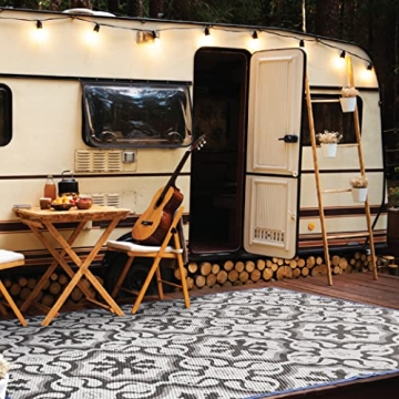 LATCH.IT RV Outdoor Rugs 9x12 | Reversible Mat Camper Camping The Perfect Patio for Any Situation & ...