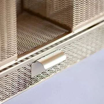 BLU MONACO Stylish Gold Desk Organizer for Efficient Storage