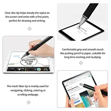 Stylish Capacitive Stylus Pen 4 Pack for All Touch Devices