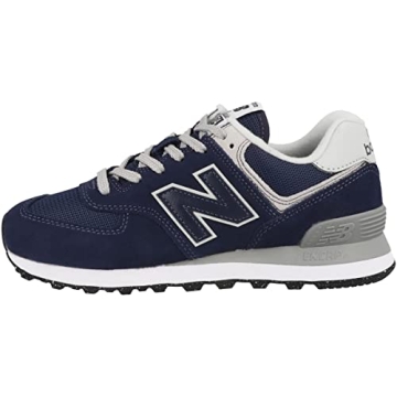 New Balance Women's 574 Core Sneaker - Eco-Friendly Comfort in Navy/White, Size 8