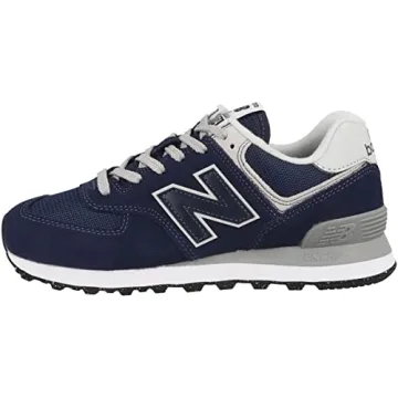 New Balance Women's 574 Core Sneaker - Eco-Friendly Comfort in Navy/White, Size 8