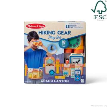 Grand Canyon Hiking Gear Play Set for Kids Ages 3+