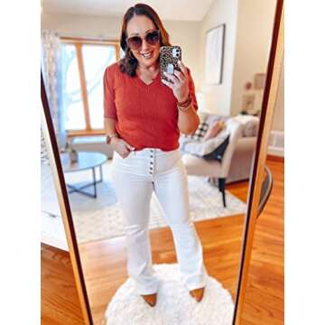 Saodimallsu Women’s Puff Short Sleeve Tops for Summer