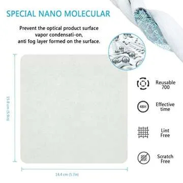 LifeArt Anti Fog Cloth for Eyeglasses, Microfiber Cleaning Cloth for Screen, Goggles and Ski Masks, ...