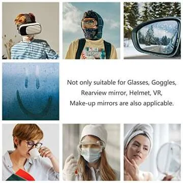 LifeArt Anti Fog Cloth for Eyeglasses, Microfiber Cleaning Cloth for Screen, Goggles and Ski Masks, Nano Technology, Reusable 700 Times, Safe on All Types of Lens Coating, Streak-Free (5 Pack)