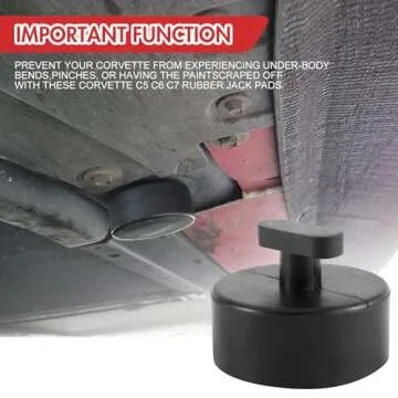 Toolly Floor Jack Pad Adapter, Jack Lifting Pad Compatible with Chevrolet Corvette C5 C6 C7, Jack Point Pad Sturdy Adapter Rubber Jack Puck (4 Pack)