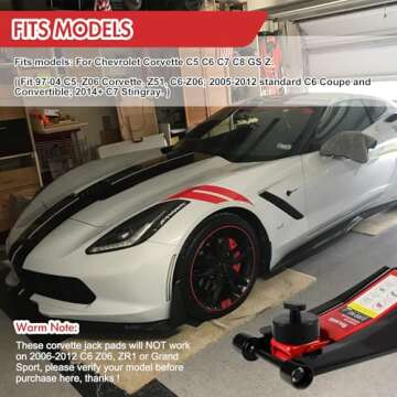 Toolly Floor Jack Pad Adapter, Jack Lifting Pad Compatible with Chevrolet Corvette C5 C6 C7, Jack Point Pad Sturdy Adapter Rubber Jack Puck (4 Pack)