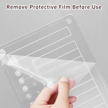 NiHome Clear Acrylic Magnetic to Do List Planning Board with Sliders & Desktop Stand, Multi-Functional Chore Chart for Kids & Adults, Checklist Routine Chart Task Board with Marker for Fridge & Desk