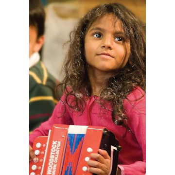 Woodstock Kids Red Accordion 10 Keys Beginner Music Toy