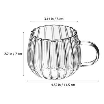 Zerodeko Pumpkin Shaped Glass Mugs - Stylish Drinkware for All Occasions