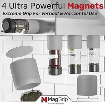 Magnetic Spice Jars Grip for Kitchen Organization