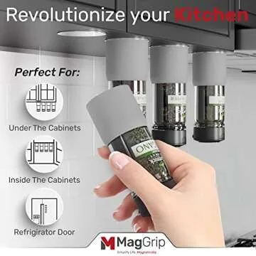 Magnetic Spice Jars Grip for Kitchen Organization