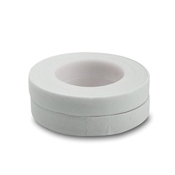 Topenca Supplies Floral Tape White, 1/2 Inch Wide x 30 Yards, 2 Pack, Ideal for Bouquet Stem Wrap Fl...
