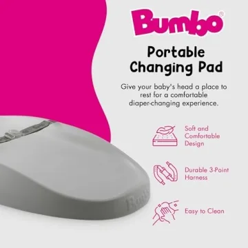 Bumbo Baby Changing Pad - Portable Diaper Changer in Gray
