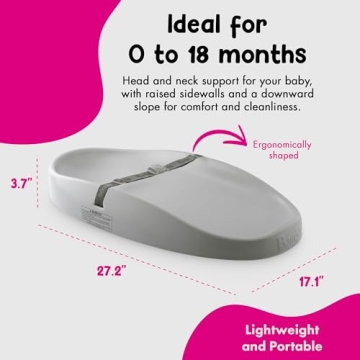 Bumbo Baby Changing Pad - Portable Diaper Changer in Gray