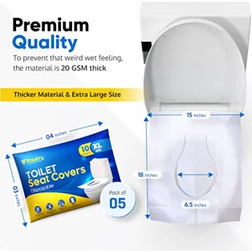 Traletry Disposable Toilet Seat Covers - 50 Pack for Travel