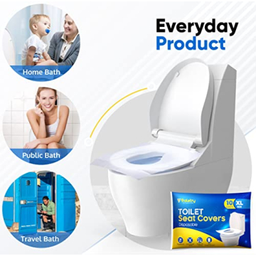 Traletry Disposable Toilet Seat Covers - 50 Pack for Travel