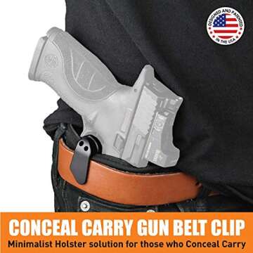 Stinger Trigger Guard Holster, Concealment System, Minimalist Concealed Carry Gun Holster, Clip & Quick Draw, Flip to Open, IWB Inside The Waistband Conceal Carry, Naked Holster (Right Hand)