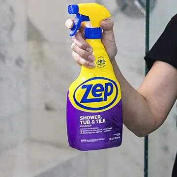 Zep Shower Tub and Tile Cleaner 32 oz ZUSTT32PF (Case of 2) - No Scrub Pro Formula Breaks up Tough Buildup on Contact