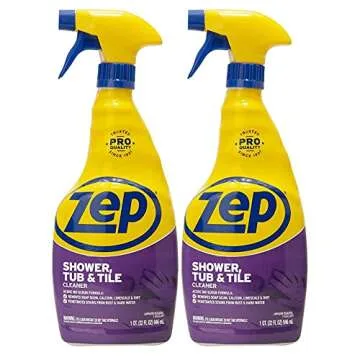 Zep Shower Tub and Tile Cleaner 32 oz ZUSTT32PF (Case of 2) - No Scrub Pro Formula Breaks up Tough Buildup on Contact