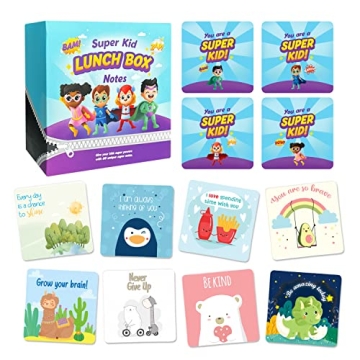 80 Super Kid Lunch Box Notes - Fun & Inspirational Lunch Accessory for Kids