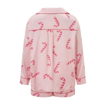 Luckinbaby Women Satin Christmas Pajamas - Festive Comfort