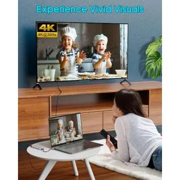 Versatile ZESKRIS USB C Hub 7-in-1 with 4K HDMI Output