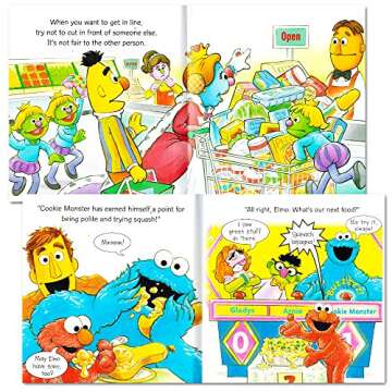 Sesame Street Elmo Manners Books for Kids Toddlers - Set of 8 Manners Books