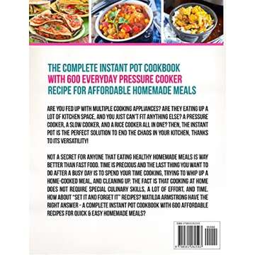 The Complete Instant Pot Cookbook For Beginners: 600 Everyday Pressure Cooker Recipes For Affordable...
