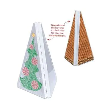 CreateOn Crayola Holiday Gingerbread House Magnetic Tiles, Magnetic Kids Building Toys, Educational Stem Toys for Ages 3+, 24-Piece Set