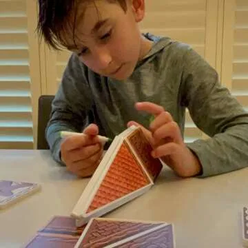 CreateOn Crayola Holiday Gingerbread House Magnetic Tiles, Magnetic Kids Building Toys, Educational Stem Toys for Ages 3+, 24-Piece Set