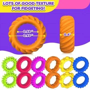 Fidget Toys Kids Sensory Rings - Quiet Fidgets for Classroom