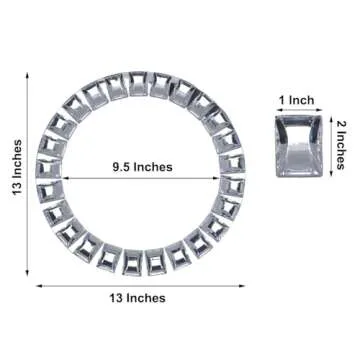 Premium Silver Jeweled Charger Plates for Events