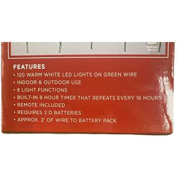 Raz Imports 15ft Cluster Garland with Remote & Lights