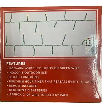 Raz Imports 15ft Cluster Garland with Remote & Lights