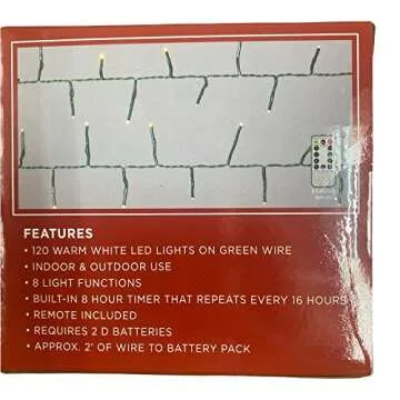 Raz Imports 15ft Cluster Garland with Remote & Lights