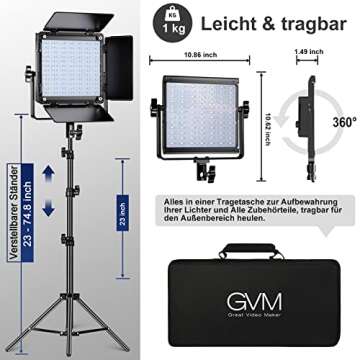 GVM RGB LED Panel Video Light, Photography Lighting with APP Control, 800D Video Lighting Kit for YouTube Studio, Gaming, Streaming, Conference, 8 Kinds of Scene Lights, CRI 97, 2 Packs