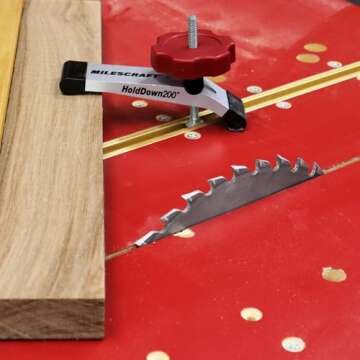 Milescraft 4036 Hold Down 200 2 Pack T-Track Hold Down Clamp. 5-1/4" L x 1-1/4" W, Anodized Heavy Duty T Track Clamps for Woodworking