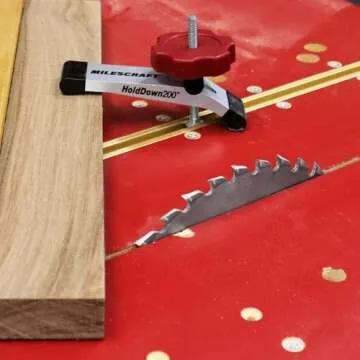 Milescraft 4036 Hold Down 200 2 Pack T-Track Hold Down Clamp. 5-1/4" L x 1-1/4" W, Anodized Heavy Duty T Track Clamps for Woodworking